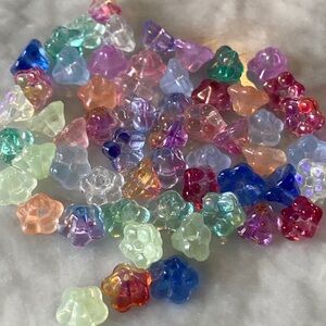Glass Flower Bead Mix 6mm (55-60 pieces)
